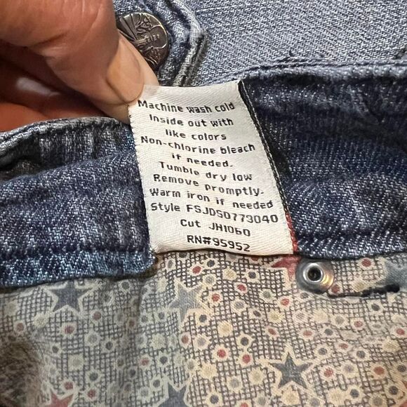 Freestyle‎ Revolution Women's Motley Blue Bootcut/Flare Jeans Size:11 - Picture 7 of 8